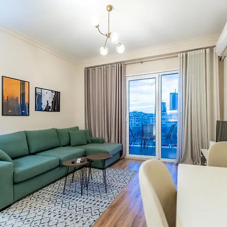 Ts Modern 1Br W Skyline City View - Central Tirana Tiran